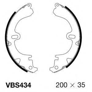 MOTAQUIP VBS434 Комплект гальмівних колодок