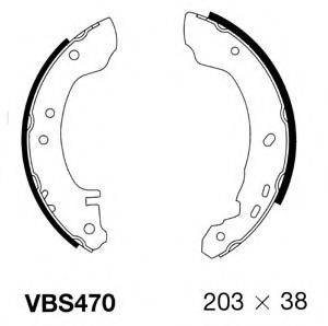 MOTAQUIP VBS470 Комплект гальмівних колодок