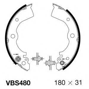 MOTAQUIP VBS480 Комплект гальмівних колодок