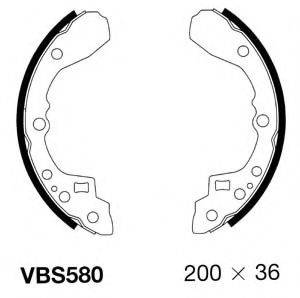 MOTAQUIP VBS580 Комплект гальмівних колодок