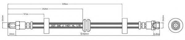 MOTAQUIP VBH802 Гальмівний шланг