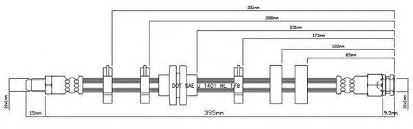 MOTAQUIP VBH869 Гальмівний шланг