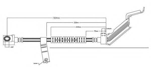 MOTAQUIP VBJ482 Гальмівний шланг