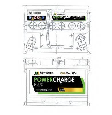 MOTAQUIP VBY4 Стартерна акумуляторна батарея