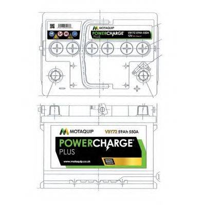 MOTAQUIP VBY72 Стартерна акумуляторна батарея