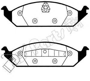 IPS PARTS IBD1093 Комплект гальмівних колодок, дискове гальмо