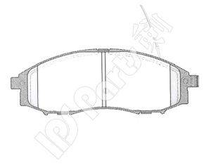 IPS PARTS IBD1166 Комплект гальмівних колодок, дискове гальмо