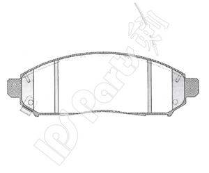 IPS PARTS IBD1168 Комплект гальмівних колодок, дискове гальмо