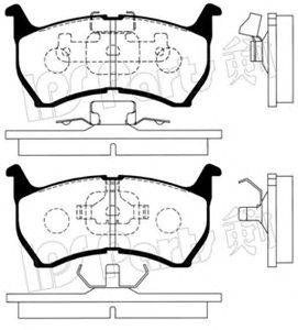 IPS PARTS IBD1301 Комплект гальмівних колодок, дискове гальмо