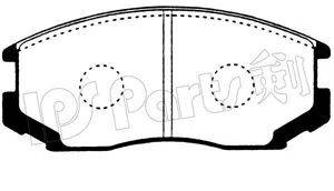 IPS PARTS IBD1532 Комплект гальмівних колодок, дискове гальмо