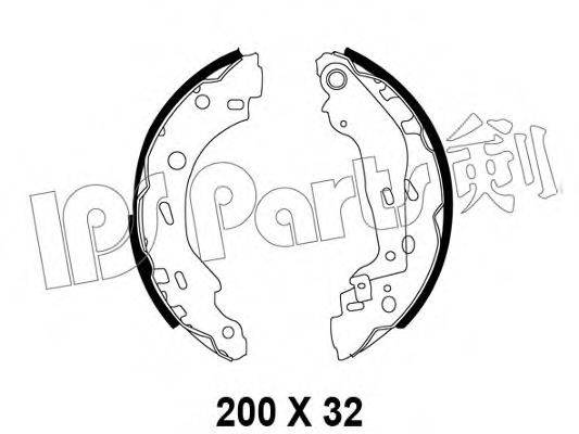 IPS PARTS IBL4M00 Гальмівні колодки