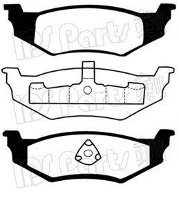 IPS PARTS IBR1016 Комплект гальмівних колодок, дискове гальмо