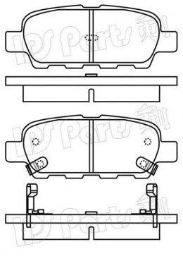 IPS PARTS IBR1154 Комплект гальмівних колодок, дискове гальмо