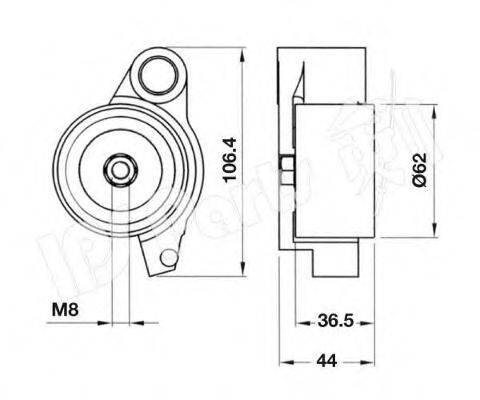 IPS PARTS ITB6250 Пристрій для натягу ременя, ремінь ГРМ