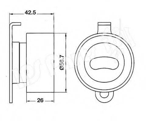 IPS PARTS ITB6413 Пристрій для натягу ременя, ремінь ГРМ