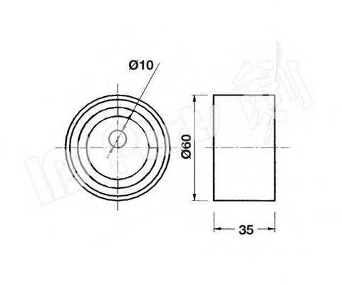 IPS PARTS ITB6528 Пристрій для натягу ременя, ремінь ГРМ