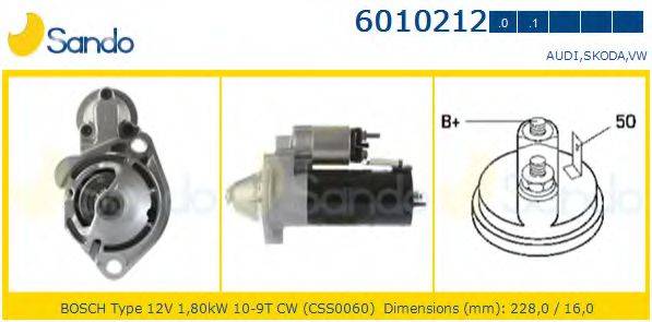 SANDO 60102120 Стартер