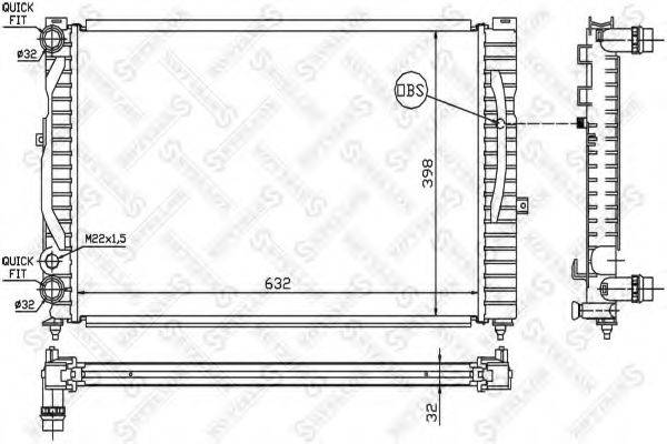 STELLOX 1025021SX Радіатор, охолодження двигуна