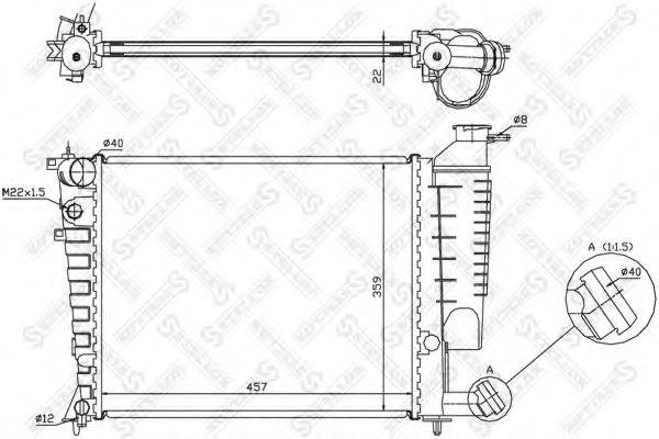 STELLOX 1025026SX Радіатор, охолодження двигуна