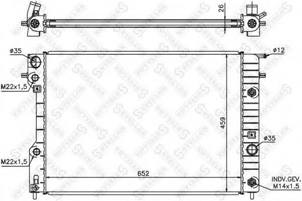 STELLOX 1025065SX Радіатор, охолодження двигуна