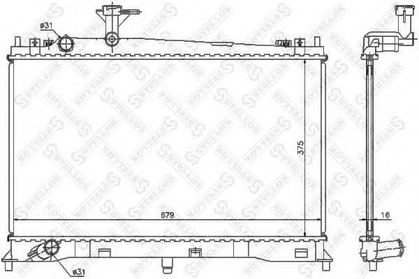 STELLOX 1025076SX Радіатор, охолодження двигуна