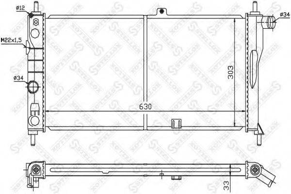 STELLOX 1025101SX Радіатор, охолодження двигуна