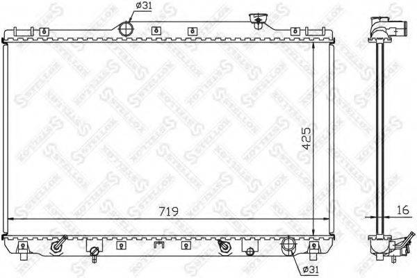 STELLOX 1025111SX Радіатор, охолодження двигуна