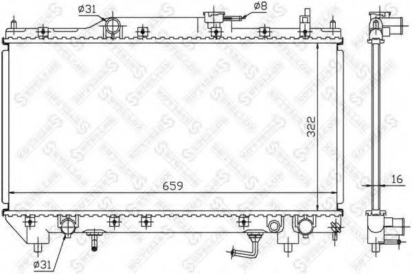 STELLOX 1025112SX Радіатор, охолодження двигуна