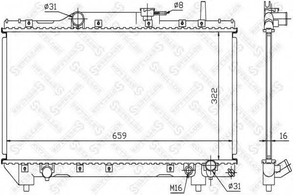 STELLOX 1025116SX Радіатор, охолодження двигуна