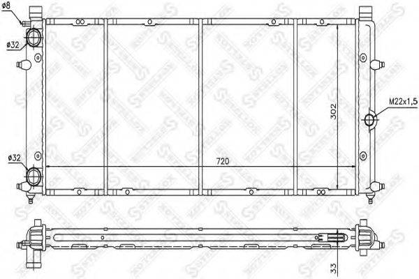 STELLOX 1025127SX Радіатор, охолодження двигуна