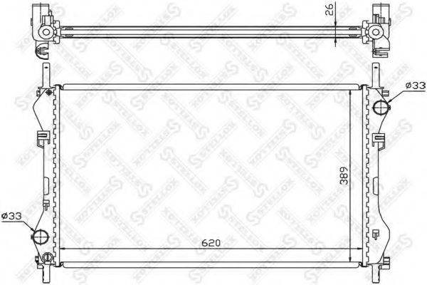 STELLOX 1025132SX Радіатор, охолодження двигуна