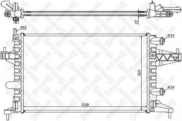 STELLOX 1025137SX Радіатор, охолодження двигуна