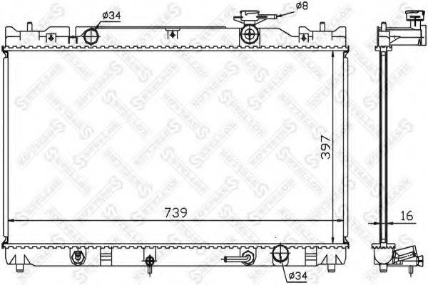 STELLOX 1025149SX Радіатор, охолодження двигуна