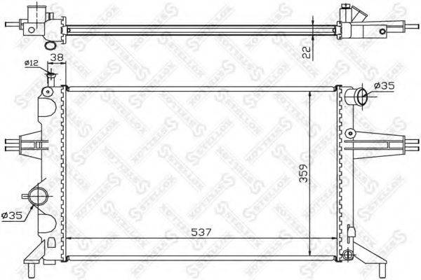 STELLOX 1025163SX Радіатор, охолодження двигуна