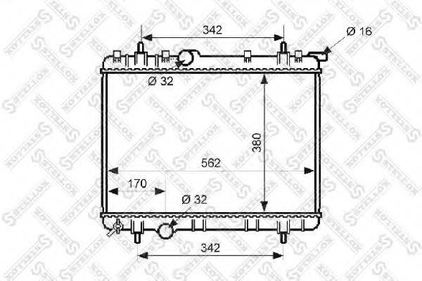 STELLOX 1025171SX Радіатор, охолодження двигуна