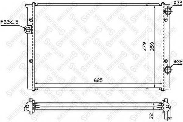 STELLOX 1025197SX Радіатор, охолодження двигуна