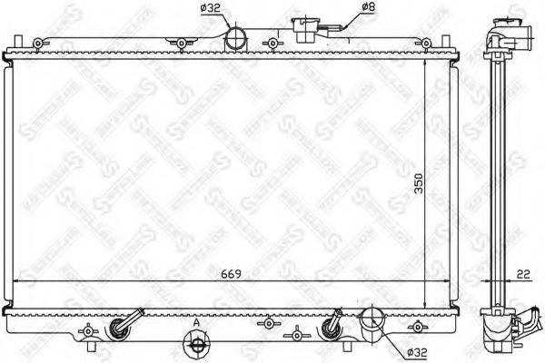 STELLOX 1025277SX Радіатор, охолодження двигуна