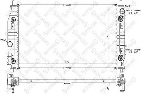 STELLOX 1025281SX Радіатор, охолодження двигуна