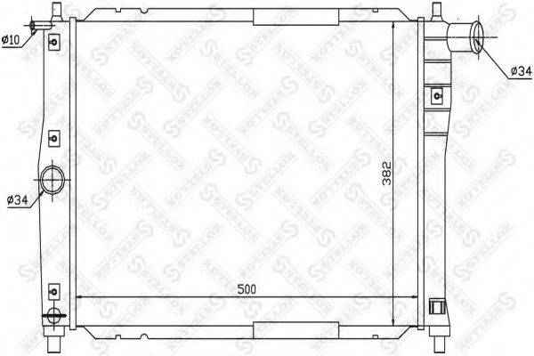 STELLOX 1025340SX Радіатор, охолодження двигуна