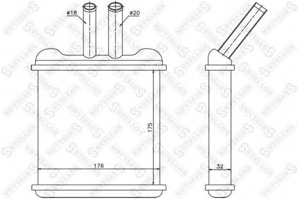 STELLOX 1035074SX Теплообмінник, опалення салону