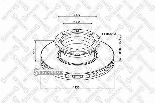 STELLOX 8500725SX гальмівний диск