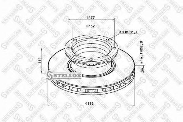 STELLOX 8500780SX гальмівний диск