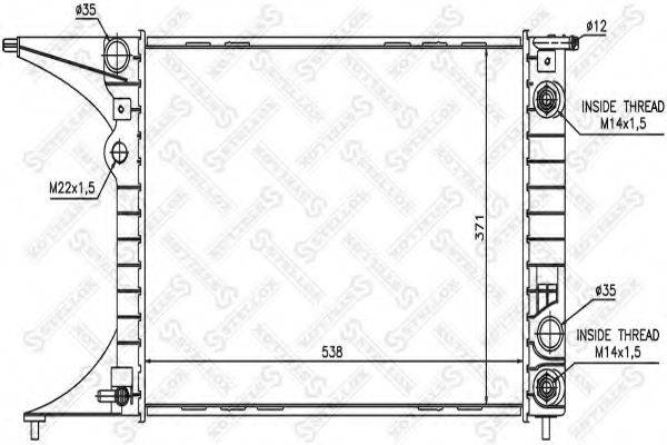 STELLOX 1025098SX Радіатор, охолодження двигуна