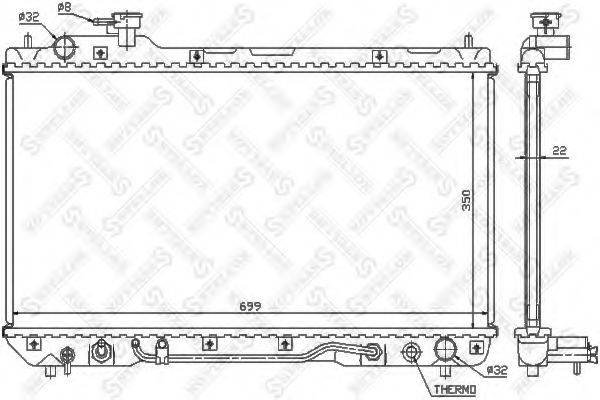 STELLOX 1025152SX Радіатор, охолодження двигуна