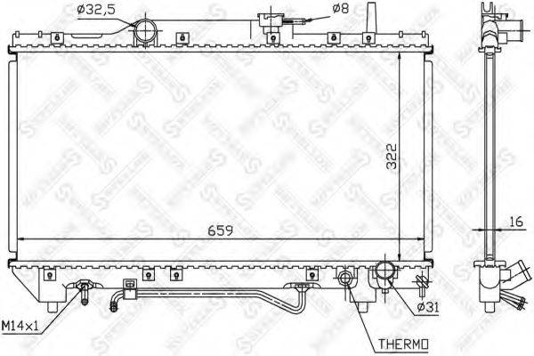 STELLOX 1025154SX Радіатор, охолодження двигуна