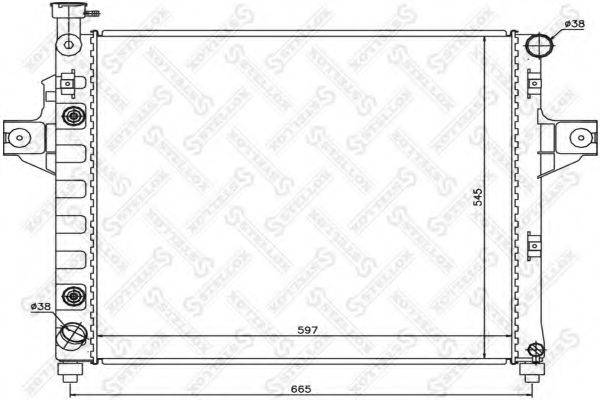 STELLOX 1025285SX Радіатор, охолодження двигуна