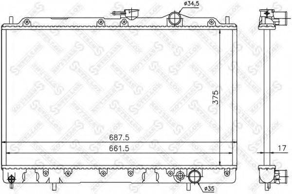 STELLOX 1025370SX Радіатор, охолодження двигуна