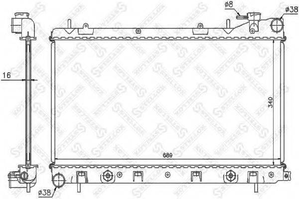 STELLOX 1025381SX Радіатор, охолодження двигуна