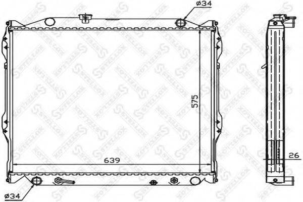 STELLOX 1025384SX Радіатор, охолодження двигуна