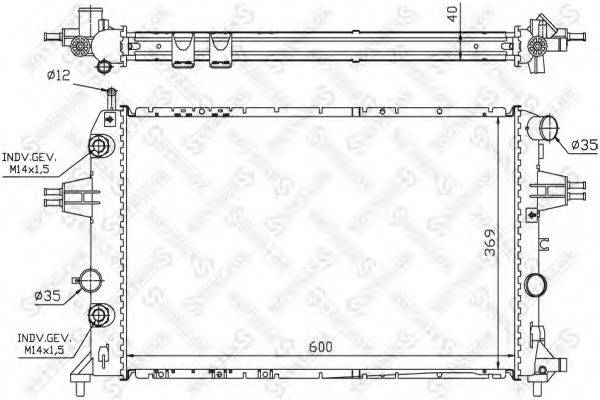 STELLOX 1025387SX Радіатор, охолодження двигуна